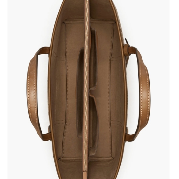 TORY BURCH, Perry T Monogram Jacquard Triple Tote ( SOLD OUT MOST PLACES) - Picture 3 of 5